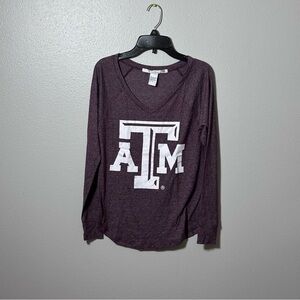 ATM aggies Women long sleeve fan‎ shirt size small